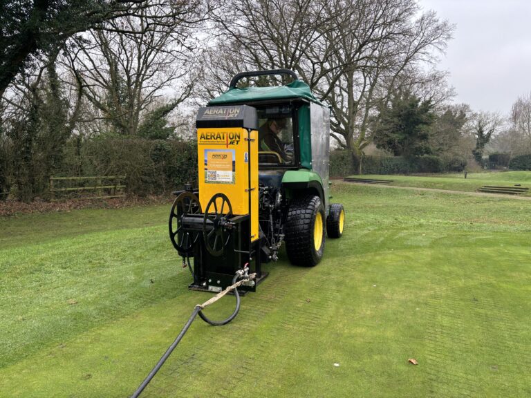 Aeration Jet removing deep soil compaction at Eaton Golf Club