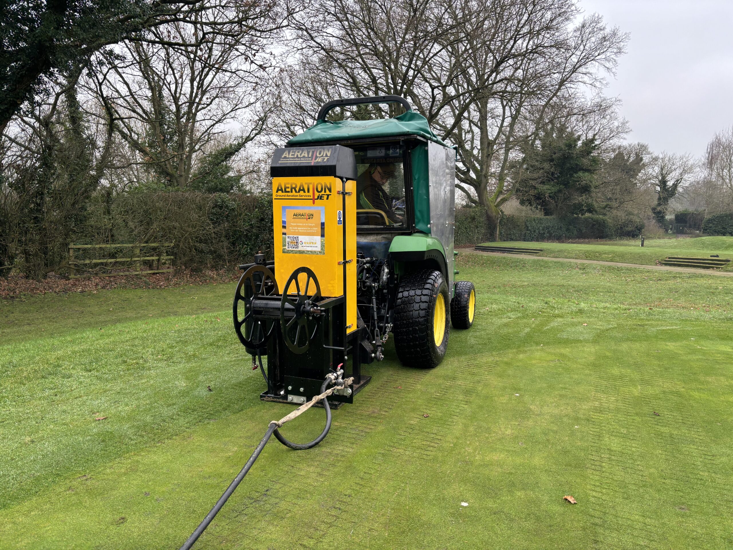 Aeration Jet removing deep soil compaction at Eaton Golf Club